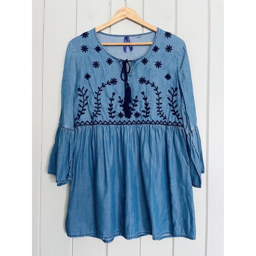 Seraphine Blue Embroidered Tunic